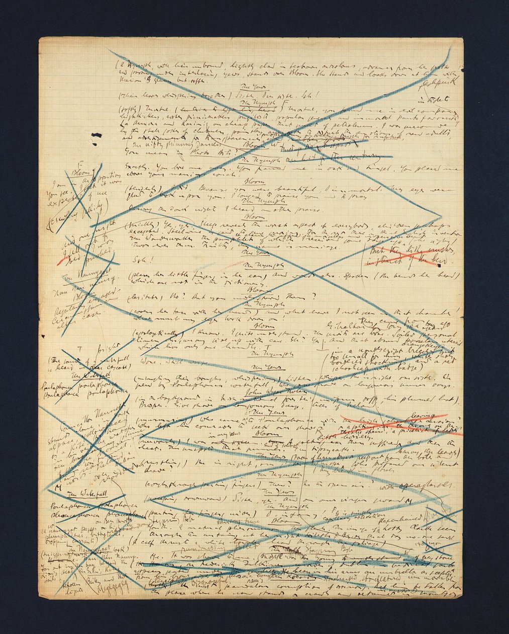Rukopis autogramu epizody „Circe“ z Ulysses, Paříž, červenec – prosinec 1920 (pero a inkoust a tužka na papíře) (viz také 490419) od James Joyce