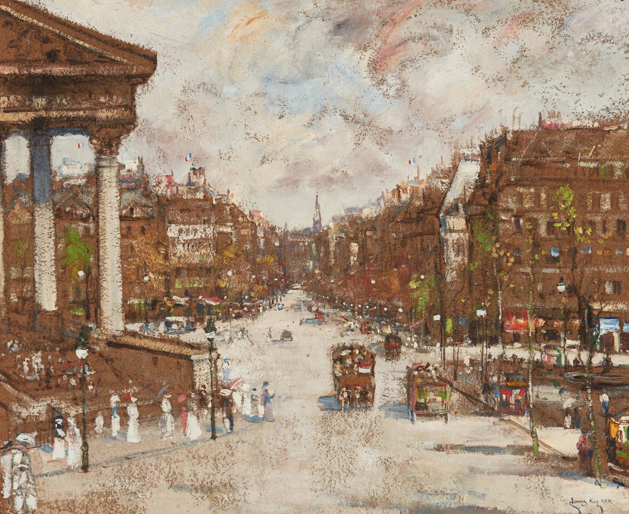 Place De La Madeleine (olej na kartě) od James Kay