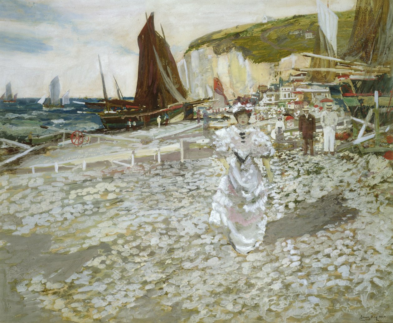 The Shingle Beach (Wc a zvýšení na papíře) od James Kay