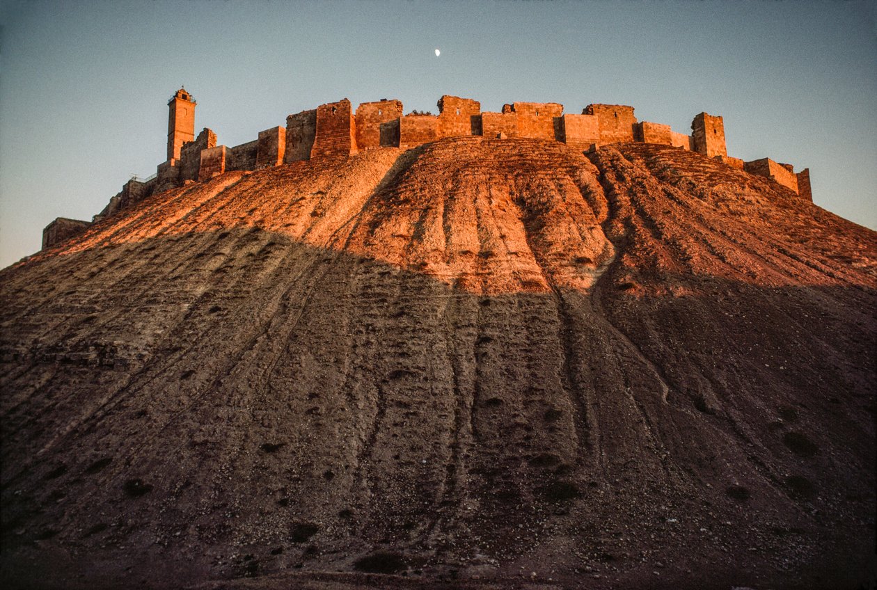 Starobylá citadela v Aleppu stojí na pahorku. Aleppo, Sýrie. od James L Stanfield