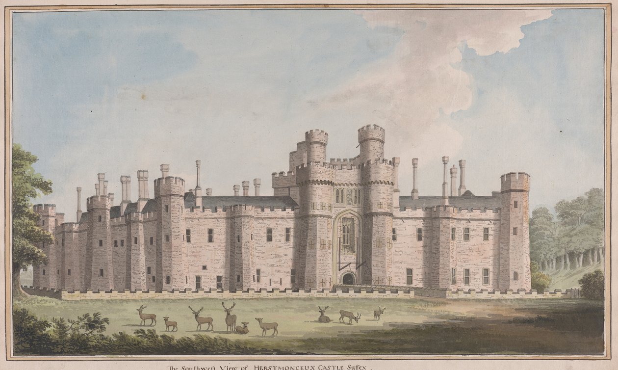 Hrad Herstmonceux, East Sussex: South West View od James Lambert  of Lewes