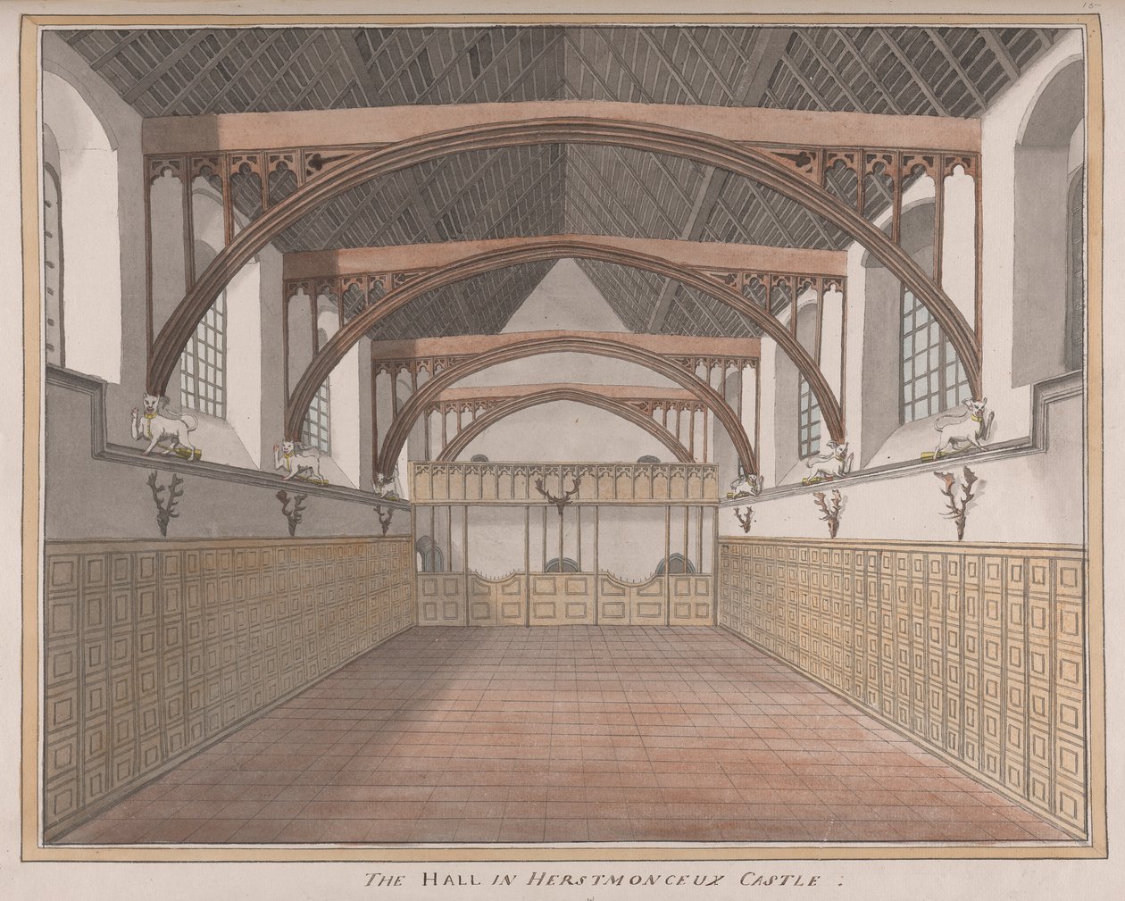 Hrad Herstmonceux, Východní Sussex: Síň od James Lambert  of Lewes