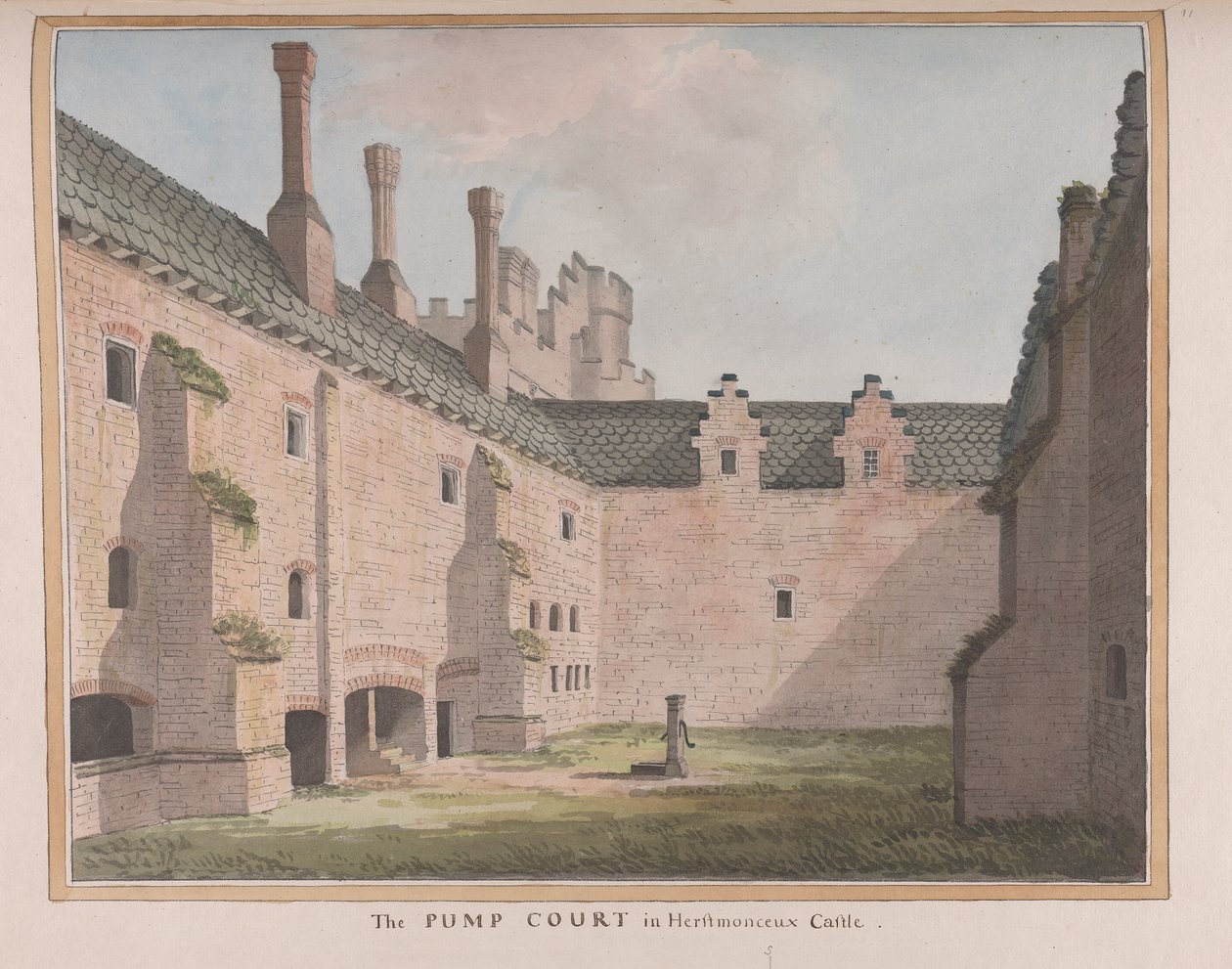 Hrad Herstmonceux, East Sussex: The Pump Court od James Lambert  of Lewes