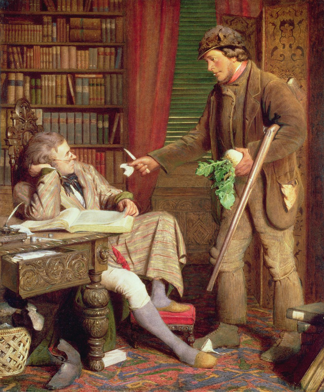 Panoš a hajný nebo Demurrer, kolem roku 1860 od James Lobley