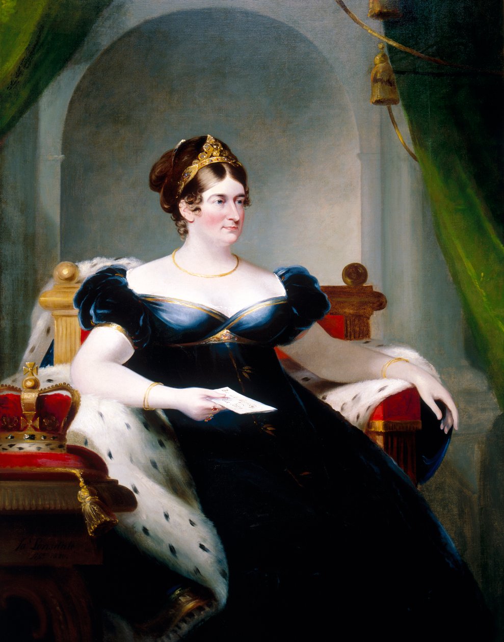 Caroline of Brunswick, choť Jiřího IV, 1820 od James Lonsdale