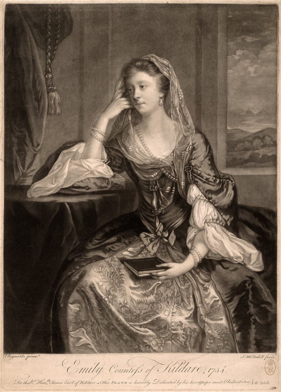 Emily, hraběnka z Kildare od James MacArdell