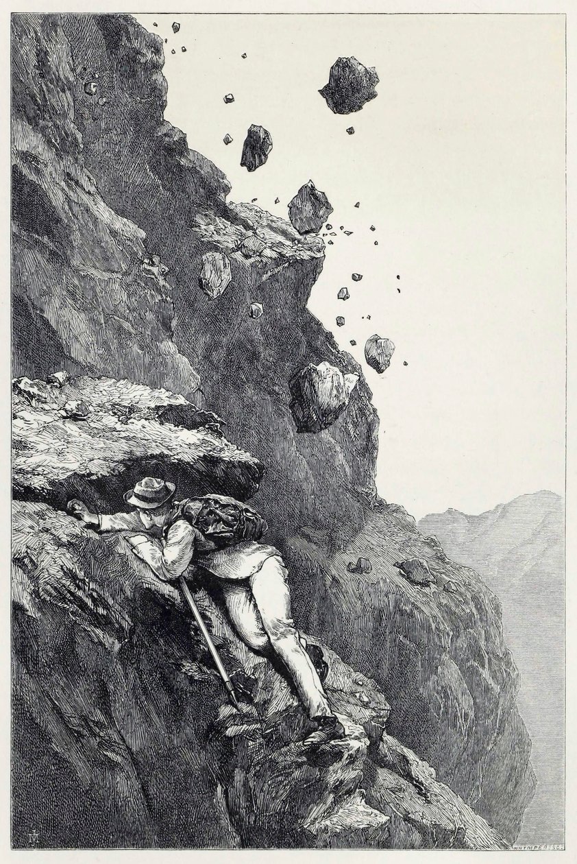 Kanonáda na Matterhornu ze Scrambles mezi Alpami v letech 1860 - 69, hospoda. 1871 od James Mahoney