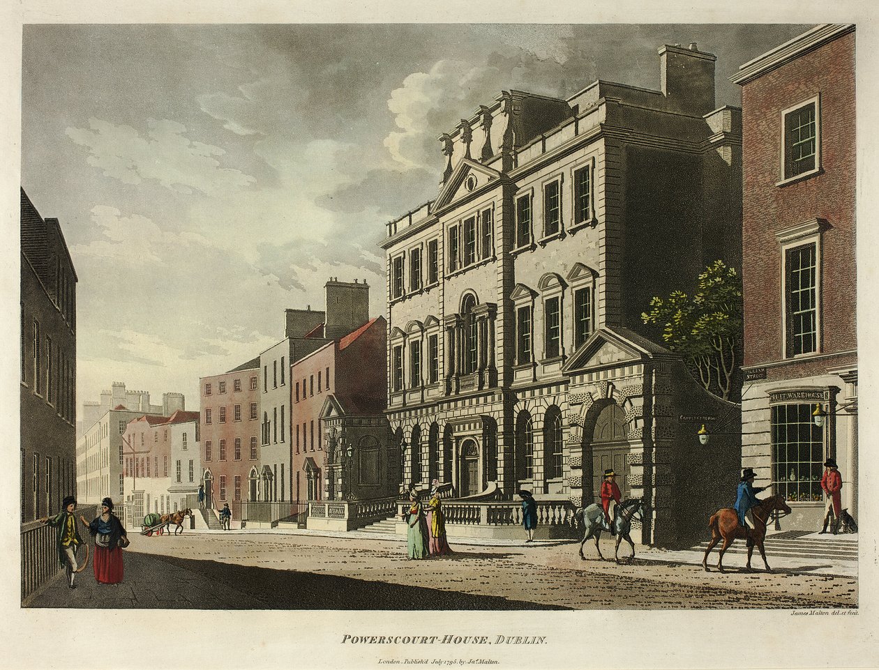 Powerscourt House, Dublin od James Malton