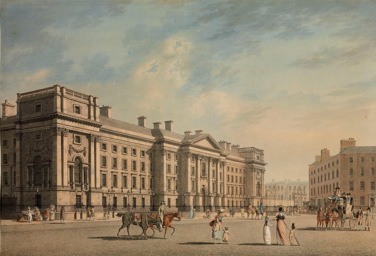 Trinity College, College Green, Dublin od James Malton