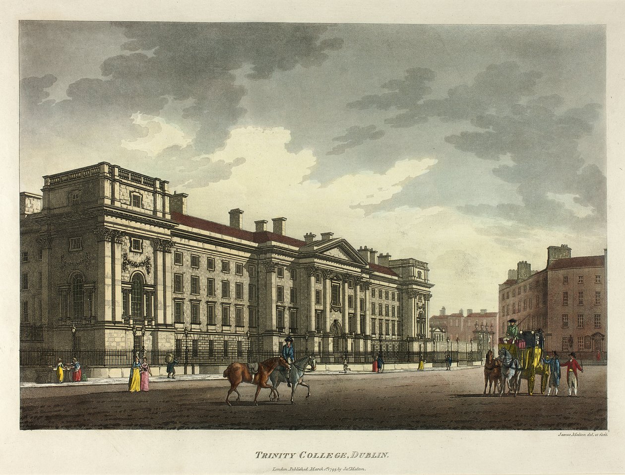 Trinity College, Dublin od James Malton