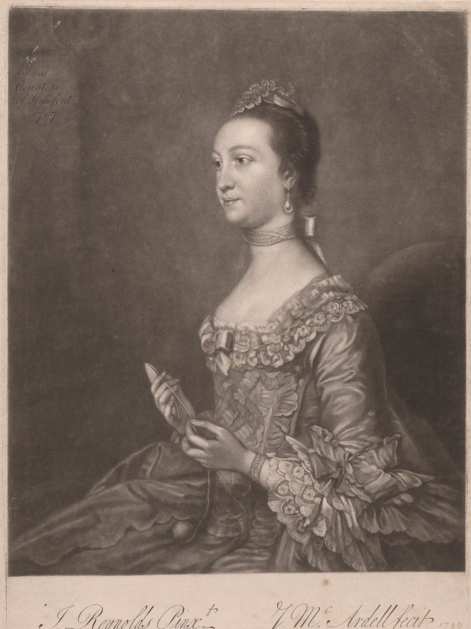 Jane hraběnka z Hyndfordu od James McArdell