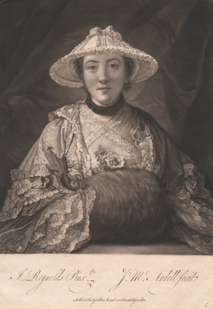 Lady Fenhouletová, když slečna Anne Dayová od James McArdell
