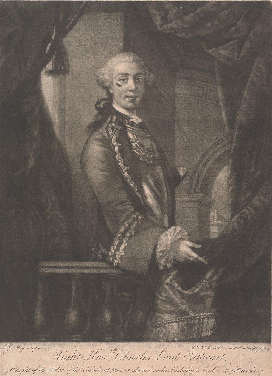 Generálporučík Charles Schaw Cathart, 9. hrabě Cathcart od James McArdell