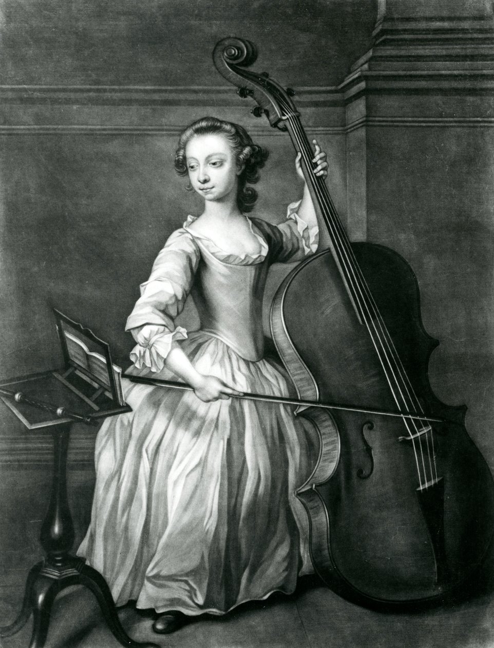 Portrét Benjamina Halletta (mezzotinta) od James McArdell