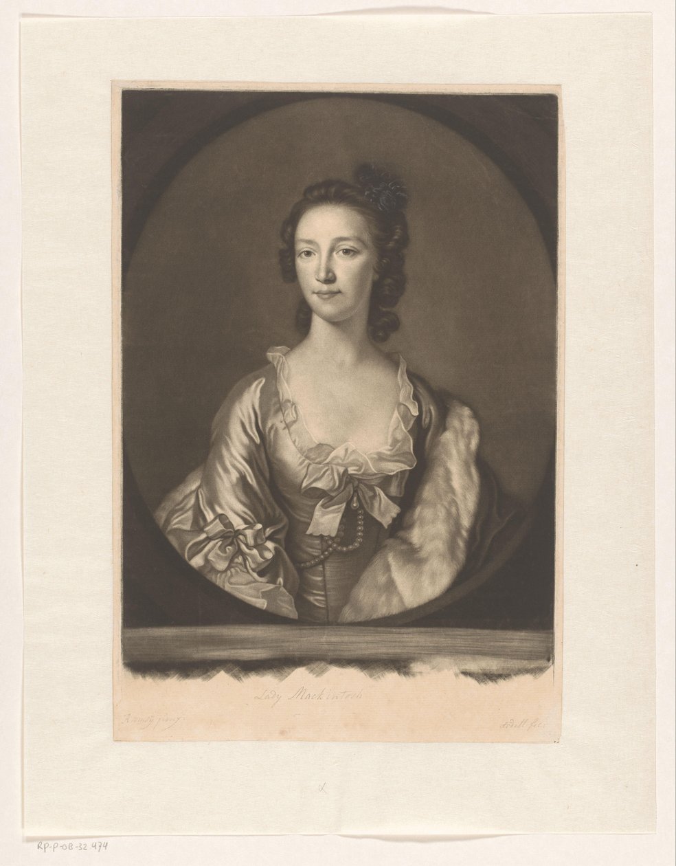 Portrét Anne Farquharson-MacKintoshové od James McArdell