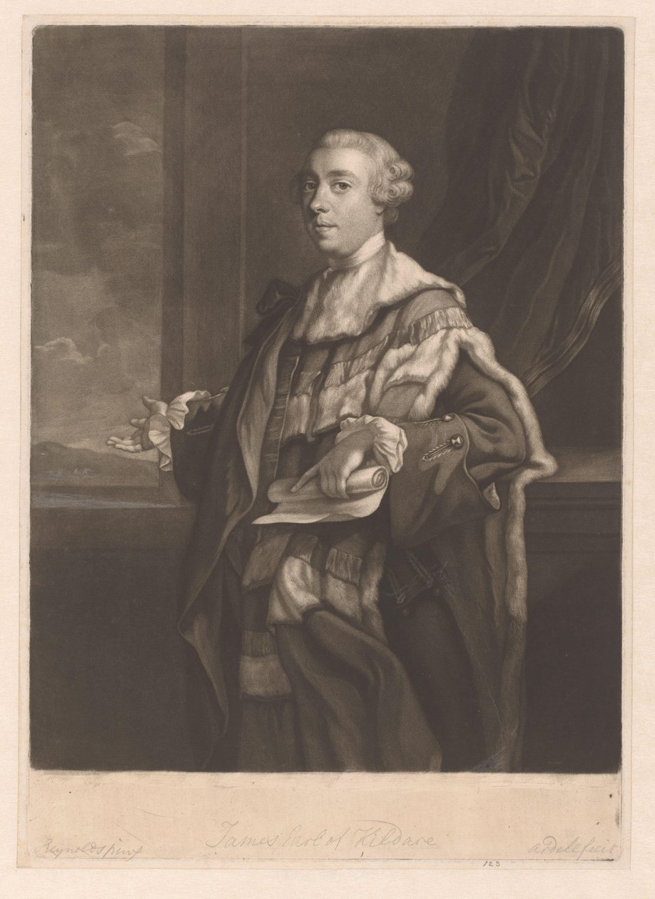 Portrét Jamese FitzGeralda od James McArdell