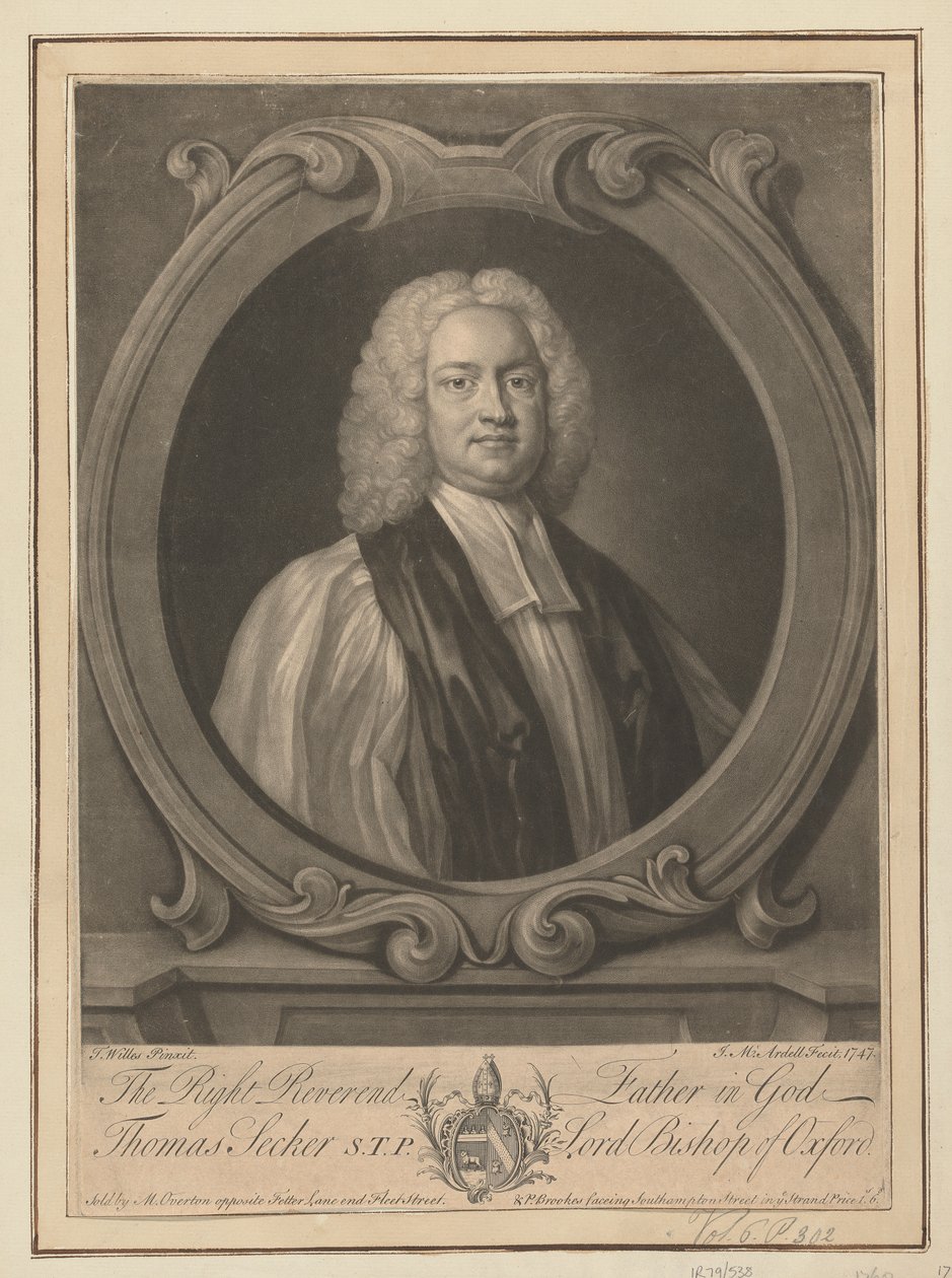 Thomas Secker, lord biskup z Oxfordu od James McArdell