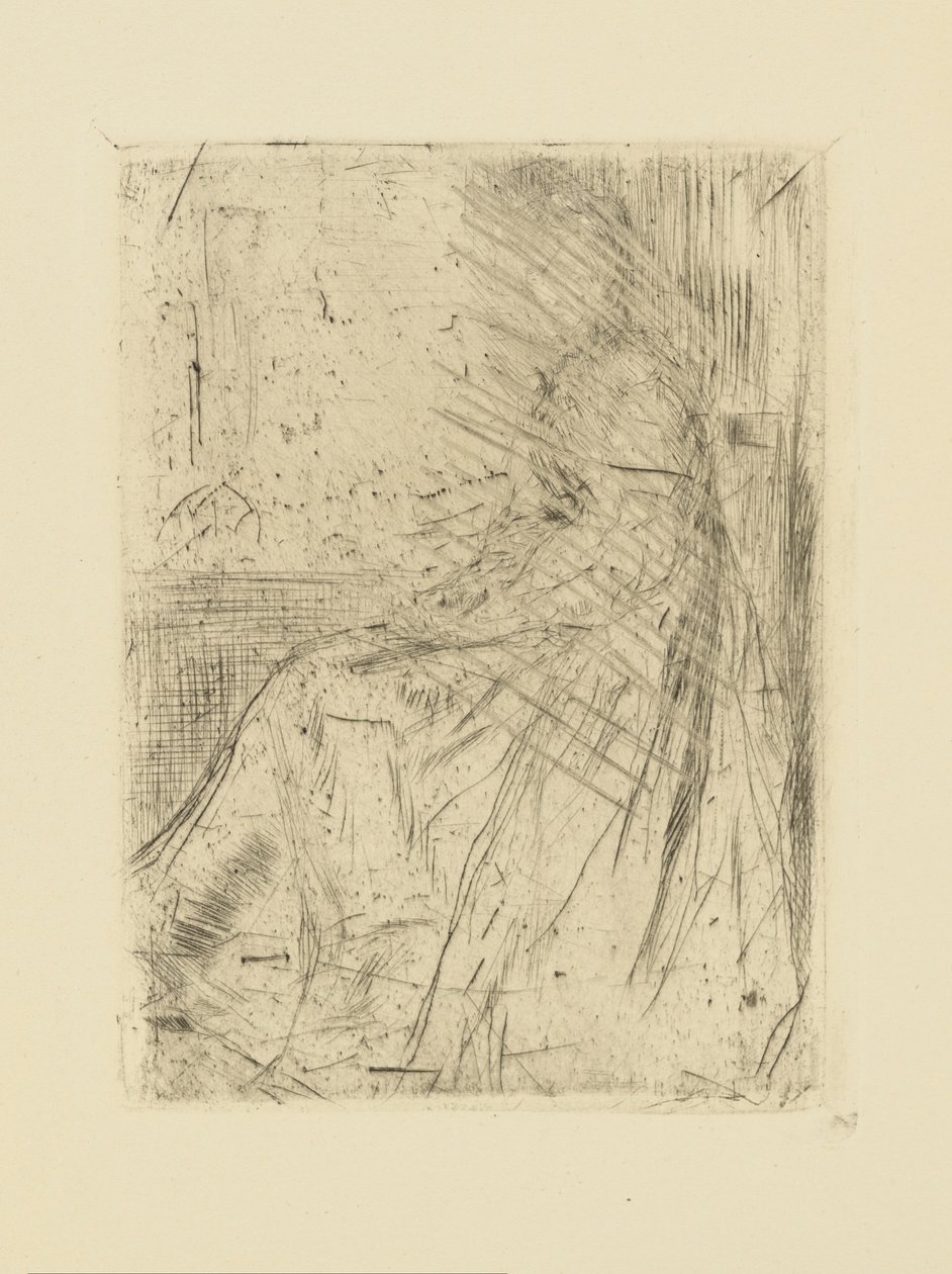 [76] Otisky ze zrušených desek Whistler - Maude, Sedící. od James Abbott McNeill Whistler