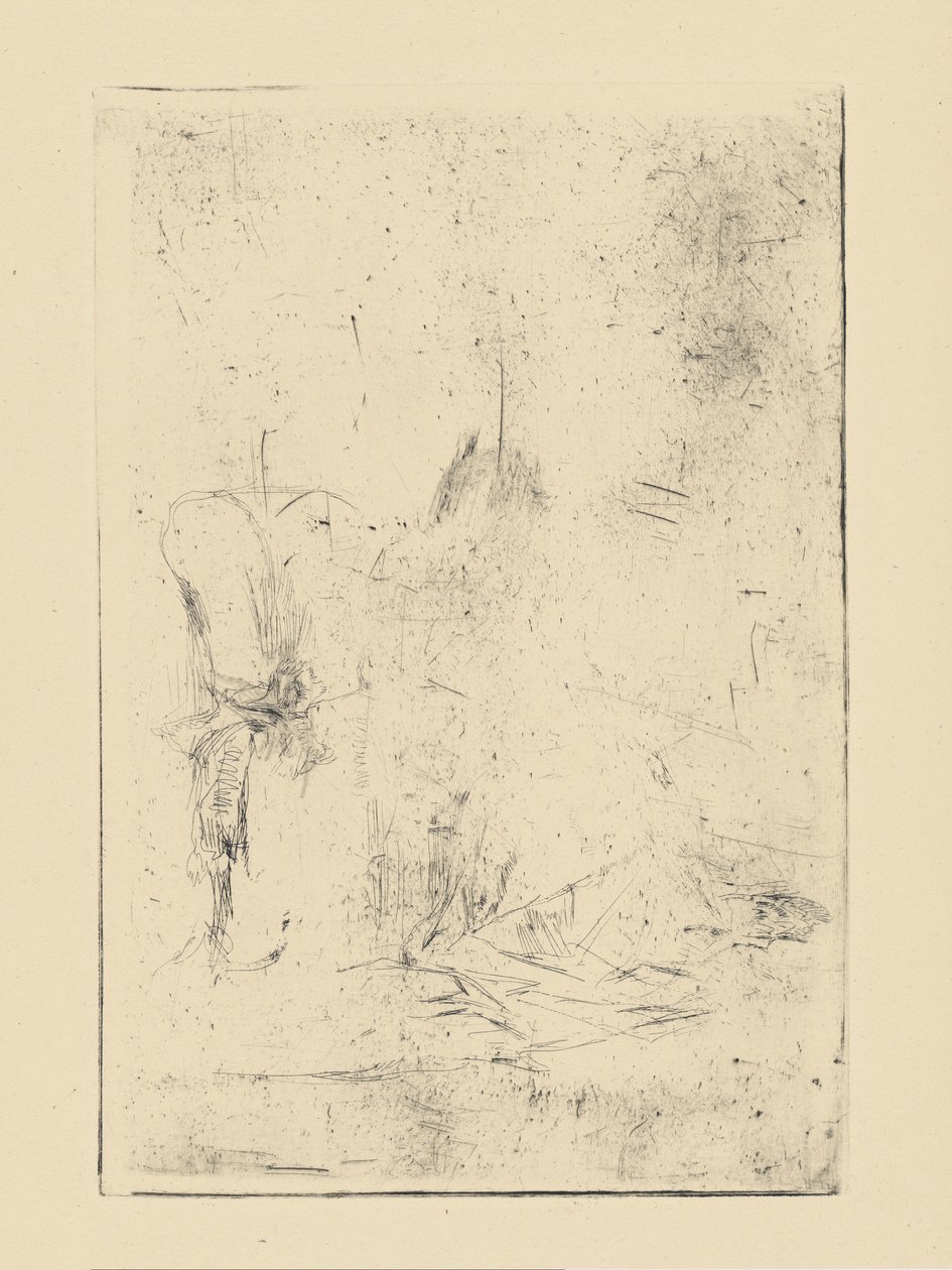 [76] Otisky ze zrušených desek od Whistlera - [Seated Figure]. od James Abbott McNeill Whistler
