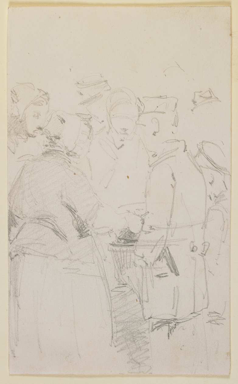 Skupina figurek kolem grilu od James Abbott McNeill Whistler
