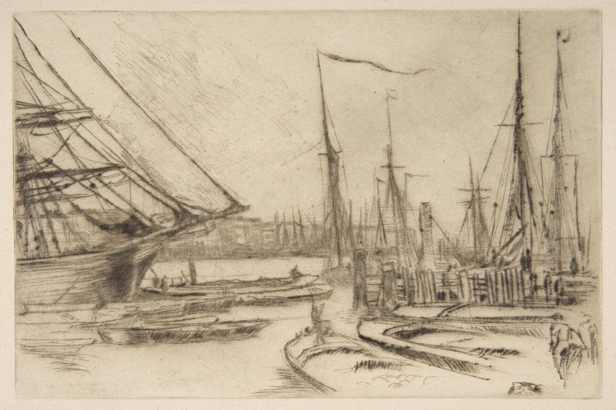 Náčrt z Billingsgate (Z Billingsgate) od James McNeill Whistler