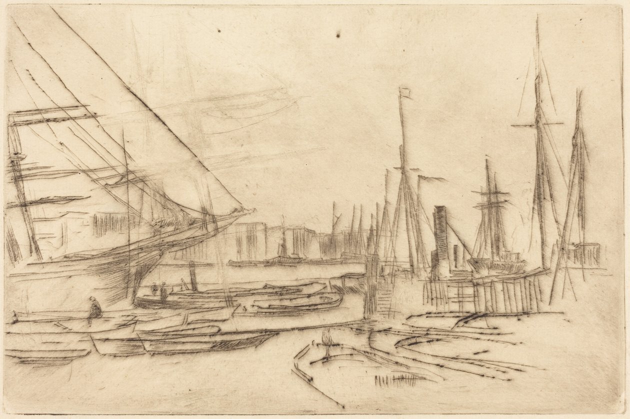 Skica z Billingsgate od James McNeill Whistler