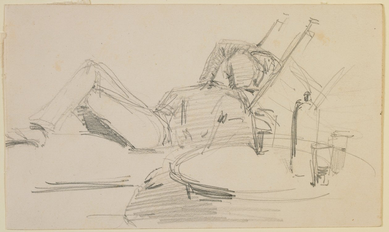 Muž ležící na posteli od James Abbott McNeill Whistler