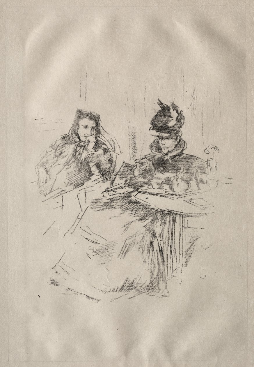 Odpolední čaj, paní Phillipsová a paní Charlesová Whibleyová od James McNeill Whistler