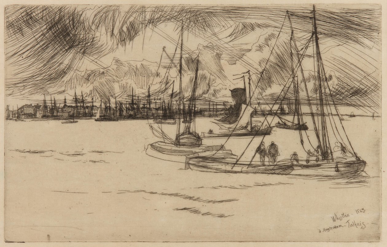 Amsterdam, z Tolhuis od James Abbott McNeill Whistler