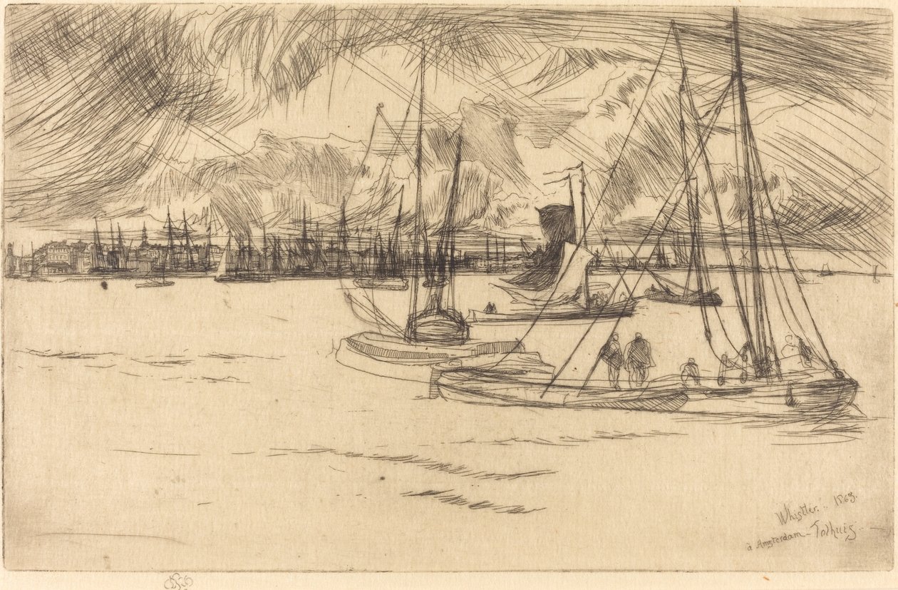Amsterdam z Tolhuis od James Abbott McNeill Whistler