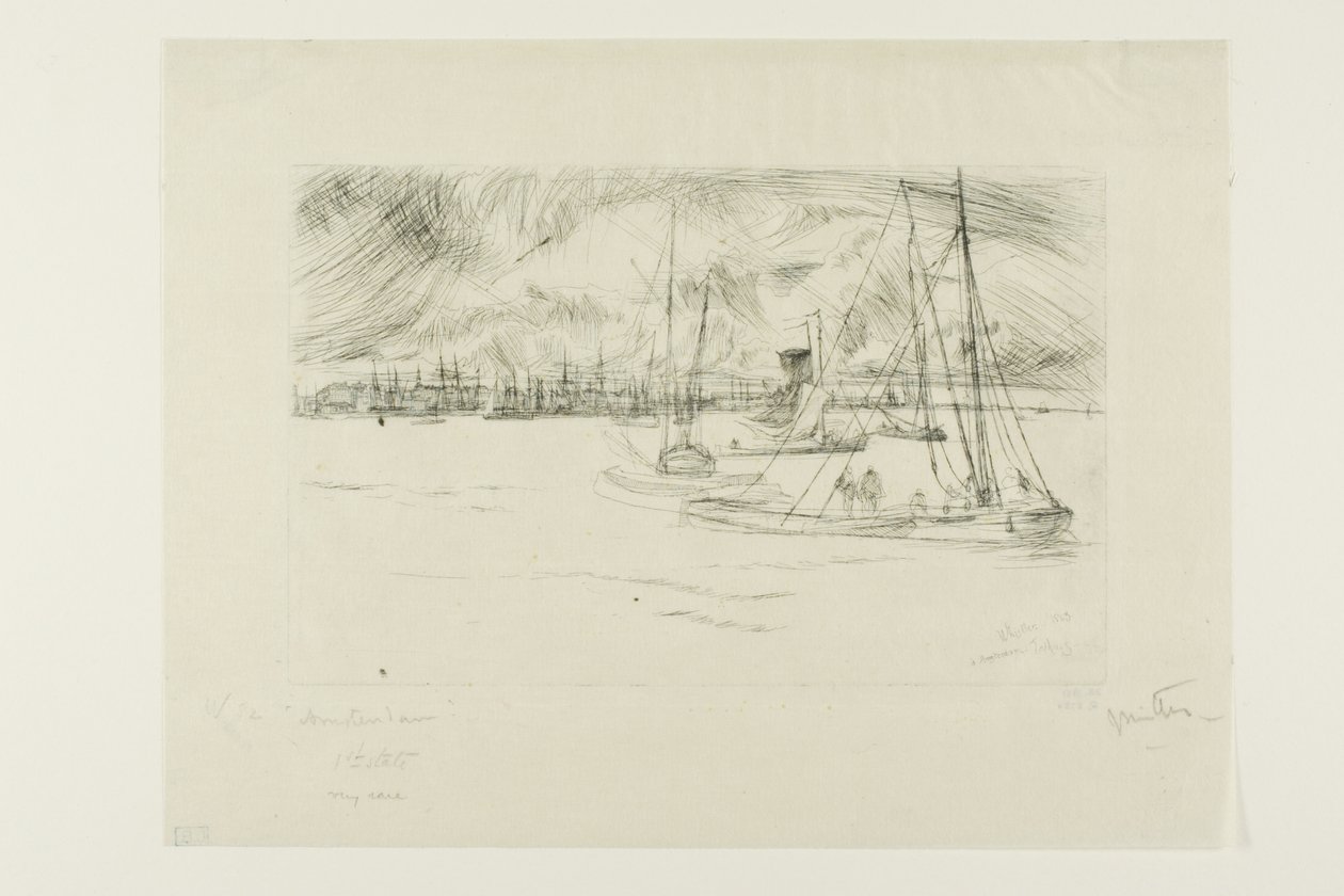 Amsterdam, z Tolhuis od James Abbott McNeill Whistler