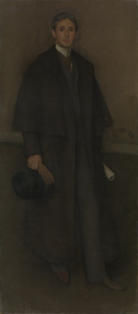 Uspořádání v tělové a hnědé barvě: Portrét Arthura Jeroma Eddyho. od James McNeill Whistler