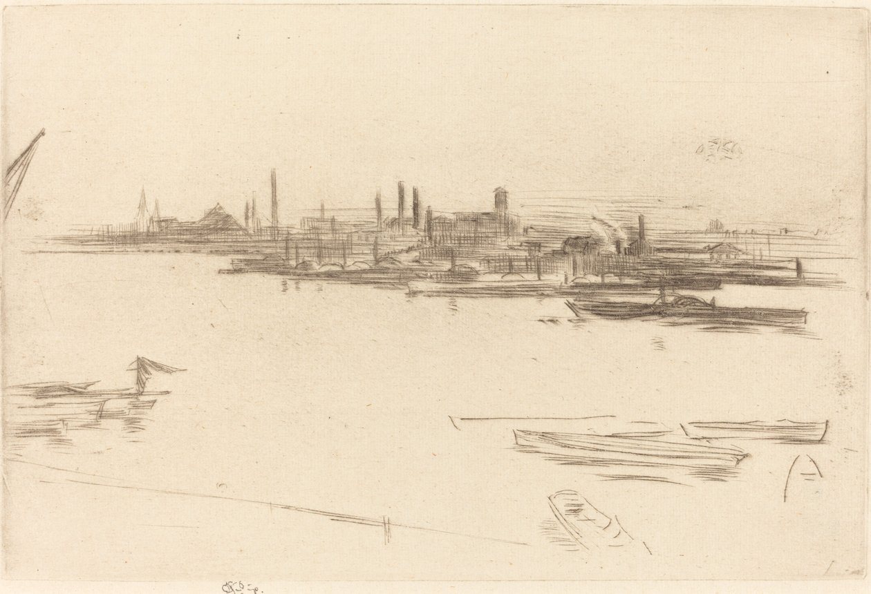 Battersea: Svítání od James Abbott McNeill Whistler