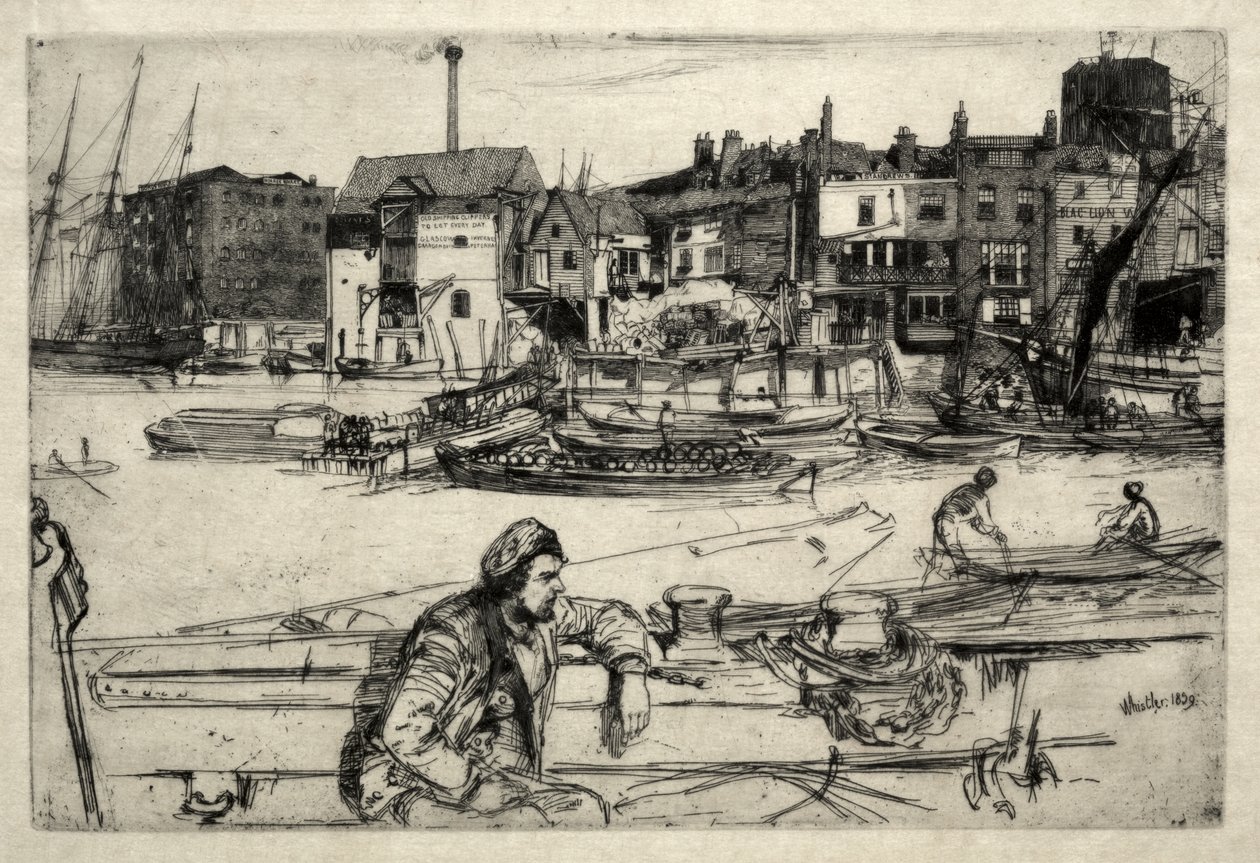 Přístaviště Black Lion od James McNeill Whistler