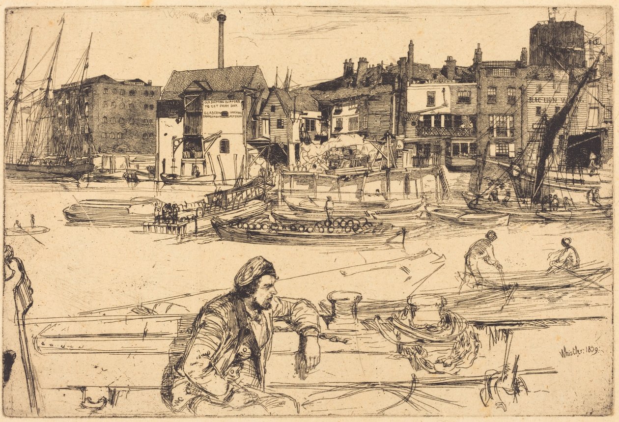 Přístaviště Černý lev od James McNeill Whistler