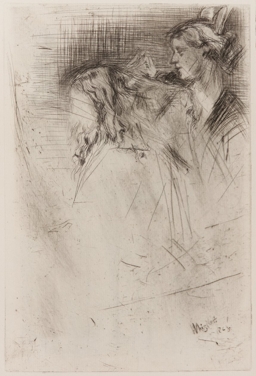 Kartáčování vlasů od James Abbott McNeill Whistler