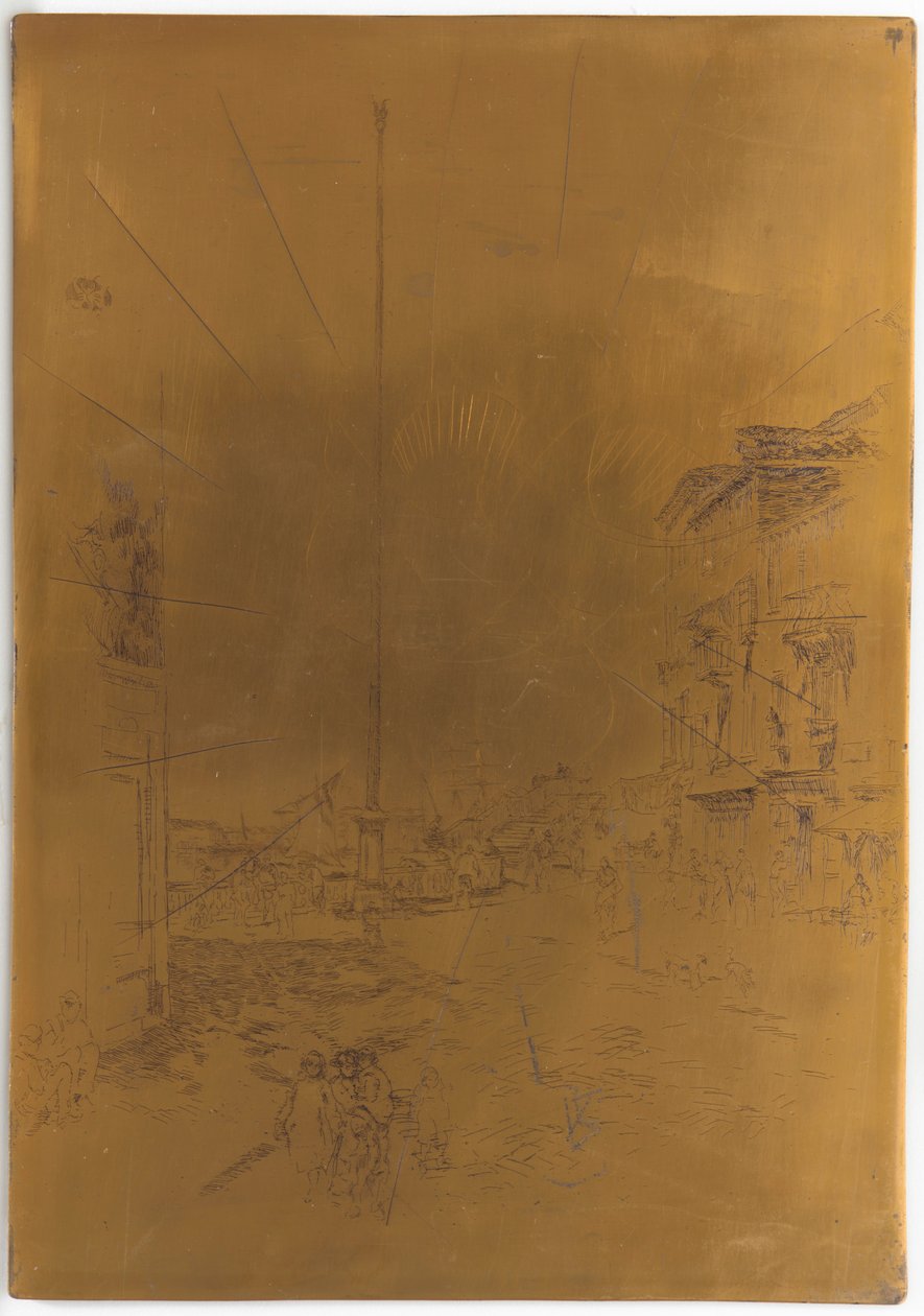 Zrušená tisková deska pro <em>Malý stěžeň</em> od James Abbott McNeill Whistler