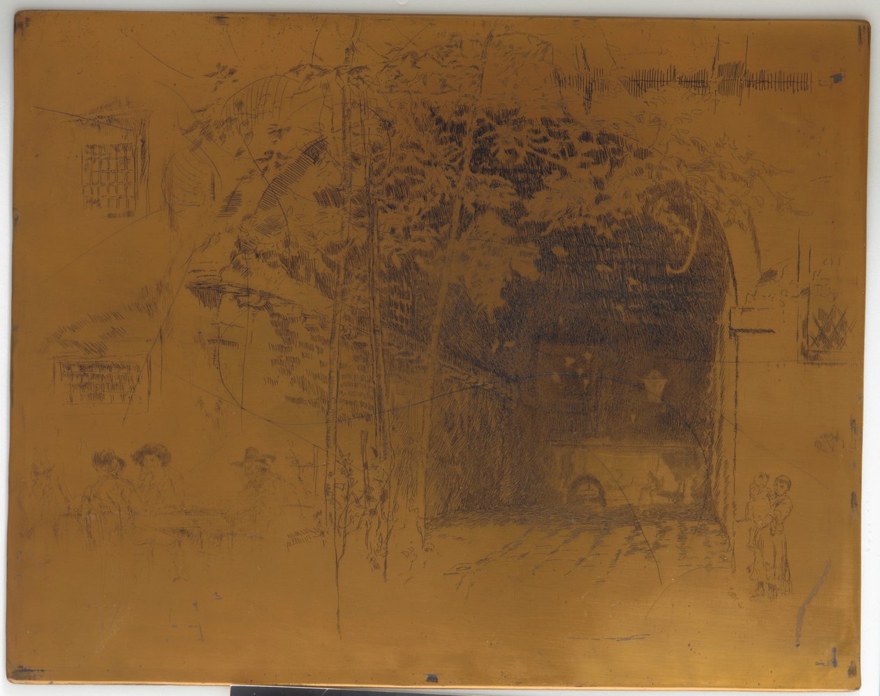 Zrušená tisková deska pro <em>The Traghetto, č. 2</em> od James Abbott McNeill Whistler