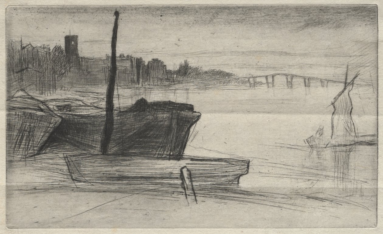 Most a kostel v Chelsea od James McNeill Whistler