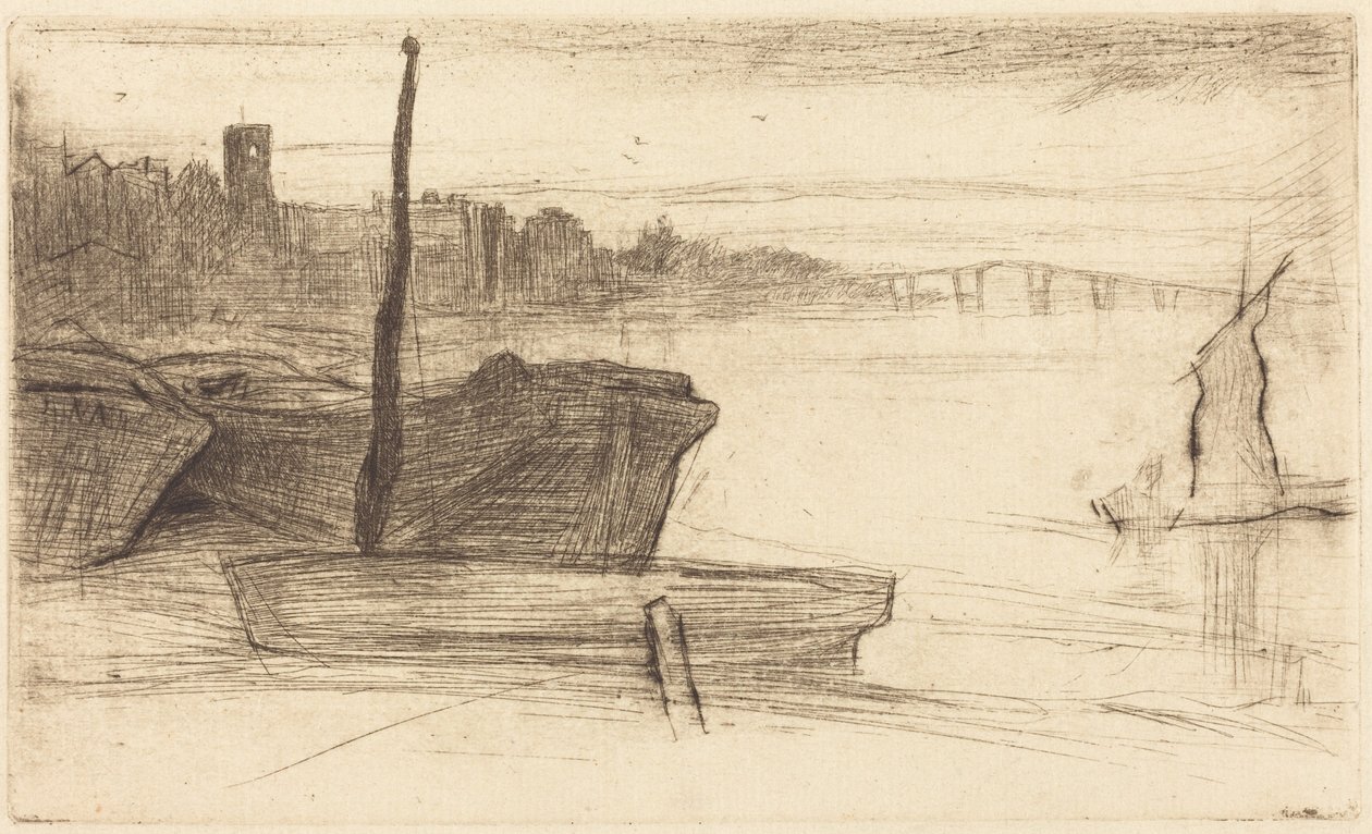 Most a kostel v Chelsea od James McNeill Whistler