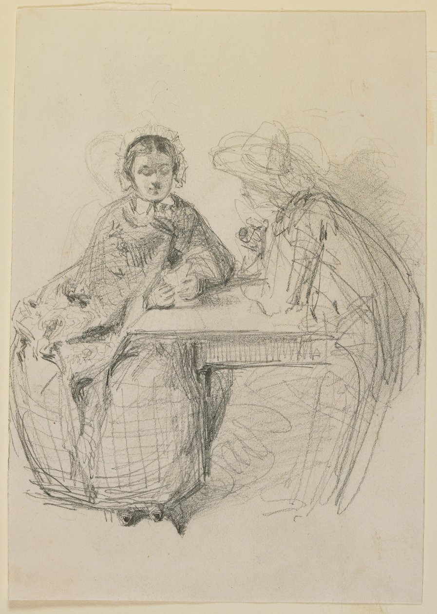 Pár sedí u stolu od James Abbott McNeill Whistler