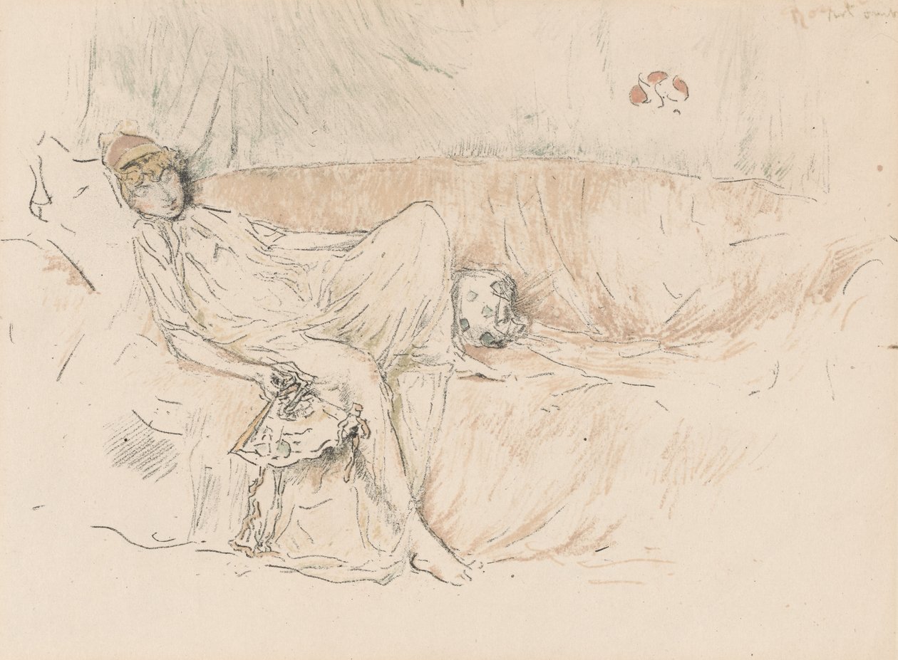 Zahalená postava, ležící od James Abbott McNeill Whistler