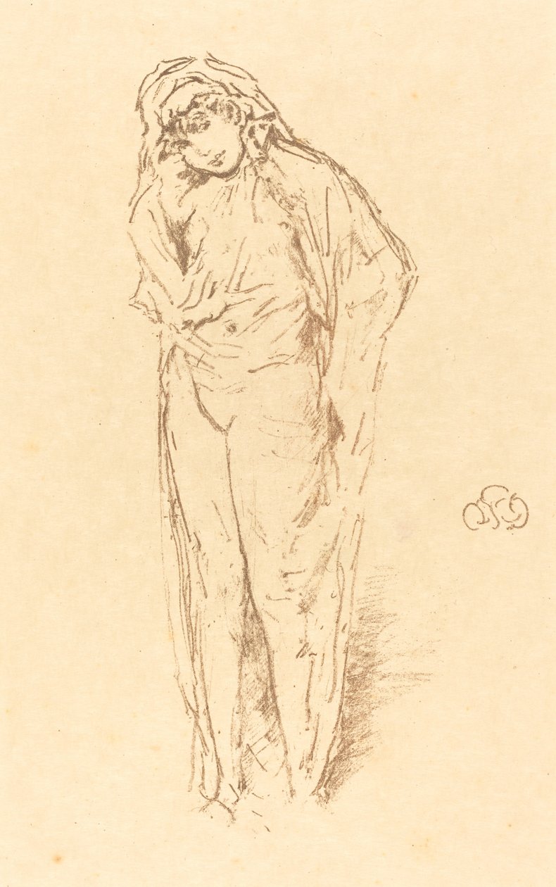 Zahalená postava, stojící od James Abbott McNeill Whistler