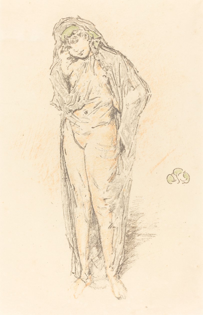 Zahalená postava, stojící od James Abbott McNeill Whistler