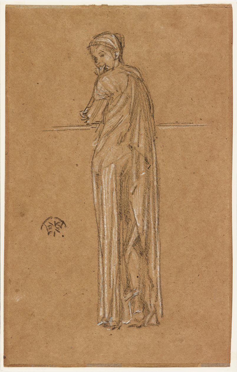 Zahalená postava stojící od James Abbott McNeill Whistler