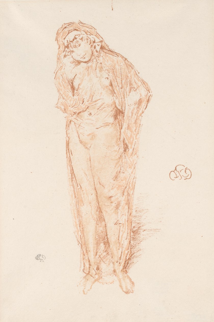 Zahalená postava, stojící od James Abbott McNeill Whistler