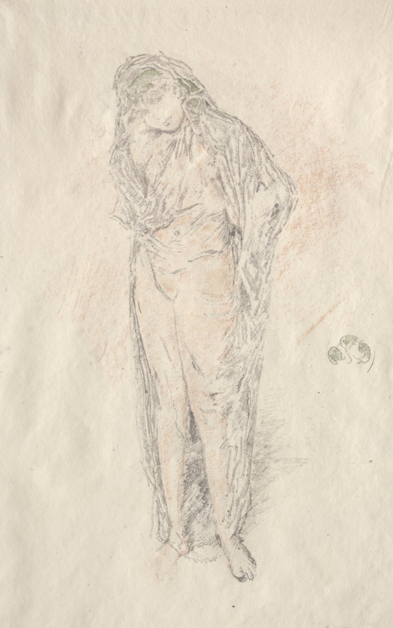 Stojící zahalená postava od James McNeill Whistler