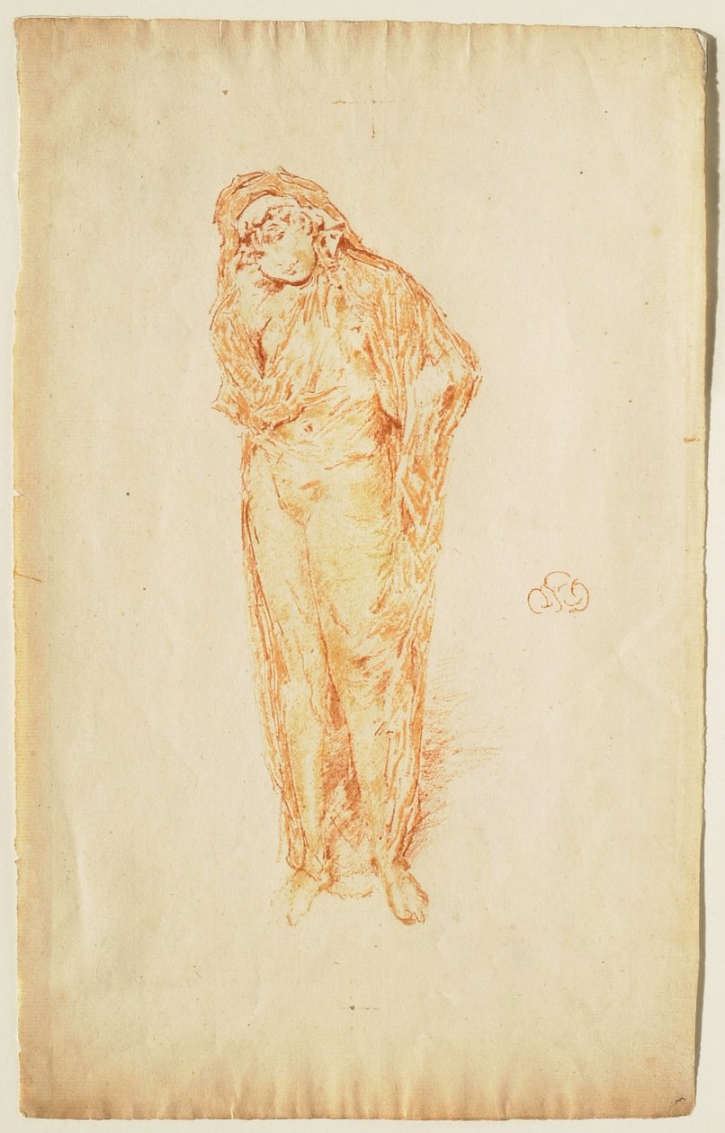 Drapovaná postava, stojící od James McNeill Whistler