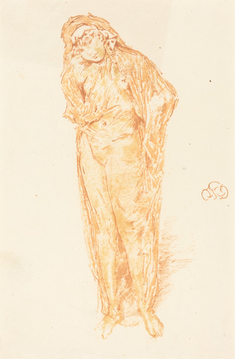 Verhüllte Figur, stehend od James McNeill Whistler