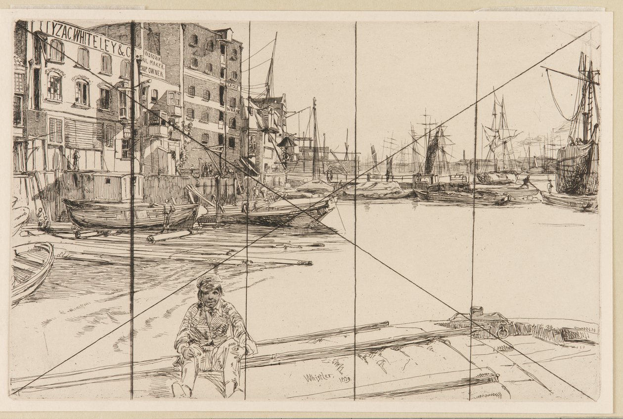 Eagle Wharf (Tyzac Whiteley and Co.) od James Abbott McNeill Whistler